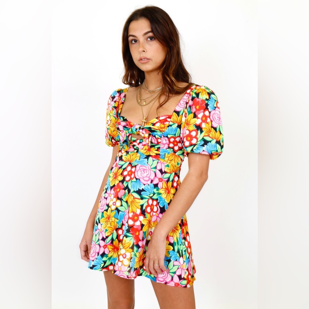 For Love and Lemons Mallory Mini Dress XS floral